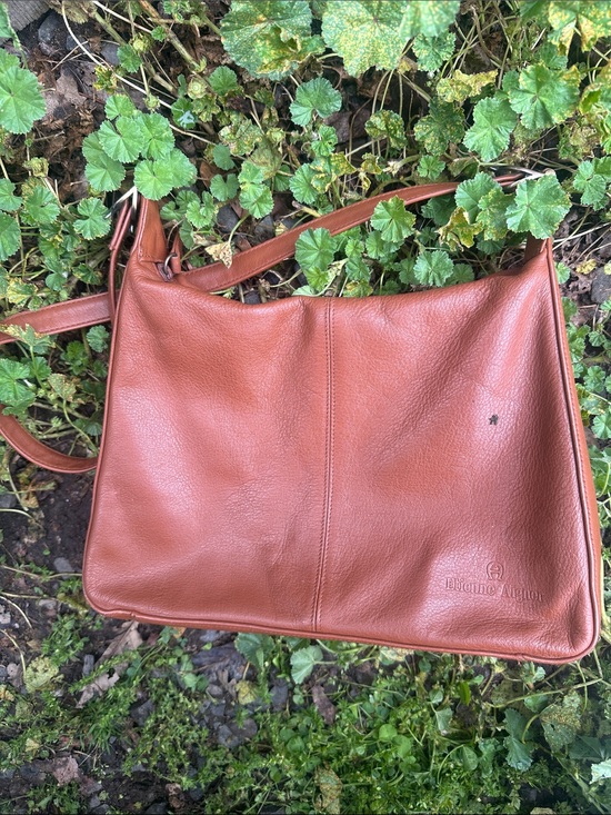Etienne Aigner Handbags - Etienne Aigner Chestnut Brown Leather Shoulder Bag